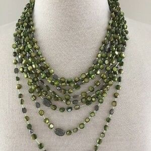 Silpada Green Multi-Strand Necklace